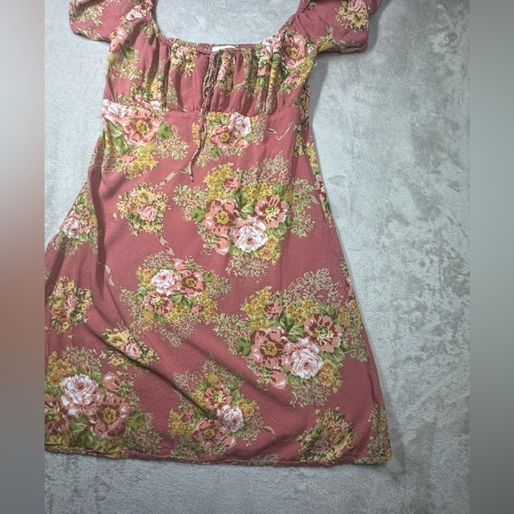 Auguste the Label Bonnie Beachside Floral Peach Pink Yellow Green Mini Dress 4 - Picture 8 of 16